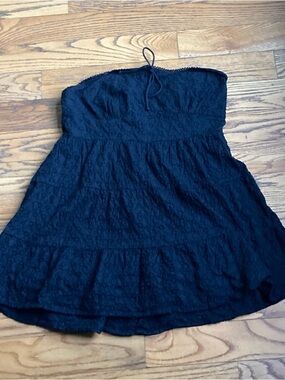 Cotton On strapless black babydoll top size 12